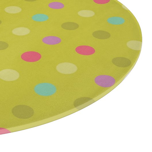 Polka-Punkt-Hintergrundmuster Schneidebrett (Ecke)