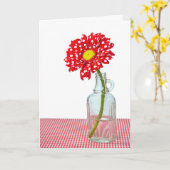 Polka Punkt in Flasche für Freund Karte (Gelbe Blume)