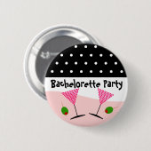 Polka-Punkt-Junggeselinnen-Abschied Button (Vorne & Hinten)