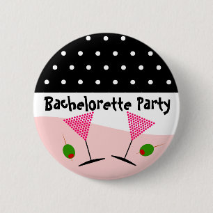 Polka-Punkt-Junggeselinnen-Abschied Button