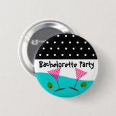 Polka-Punkt-Junggeselinnen-Abschied Button (Vorne & Hinten)
