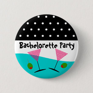 Polka-Punkt-Junggeselinnen-Abschied Button