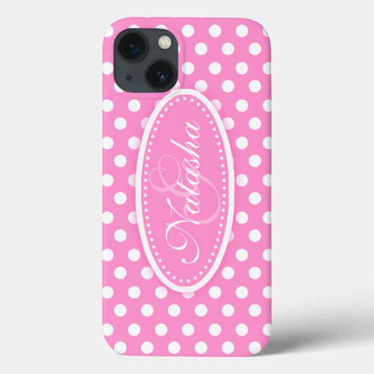 Polka-Punkt mit dem Namen "Soft pink" Case-Mate iPhone Hülle (Rückseite)