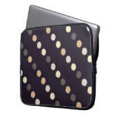 Polka Punkt nahtloses Muster. Schriftstruktur. Tex Laptopschutzhülle (Vorderseite Links)