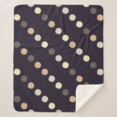 Polka Punkt nahtloses Muster. Schriftstruktur. Tex Sherpadecke (Vorderseite)