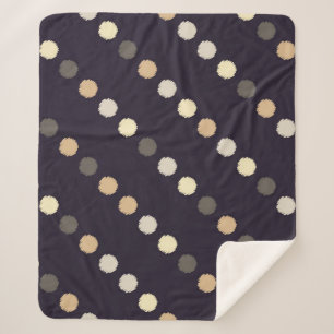 Polka Punkt nahtloses Muster. Schriftstruktur. Tex Sherpadecke