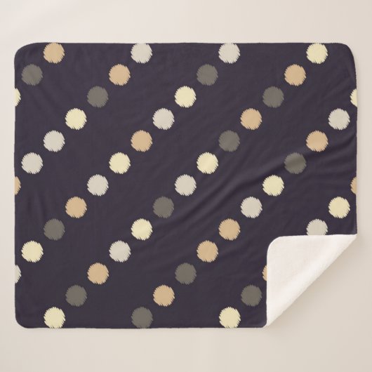 Polka Punkt nahtloses Muster. Schriftstruktur. Tex Sherpadecke (Vorderseite (Horizontal))