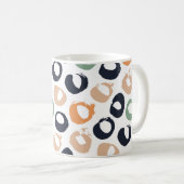 Polka Punkt nahtloses Muster. Vintage Darstellung. Kaffeetasse (VorderseiteRechts)