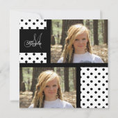 Polka-Punkt-Party Einladungen (Rückseite)