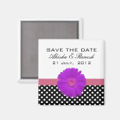 Polka-Punkt Save the Date, der Mitteilung Wedding Magnet (Vorderseite/Rückseite)