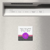 Polka-Punkt Save the Date, der Mitteilung Wedding Magnet (In Situ (Geschirrspüler))