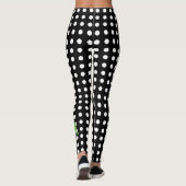 Polka-Punkt St. Patricks irischer Schwarz-weißer Leggings (Rückseite)