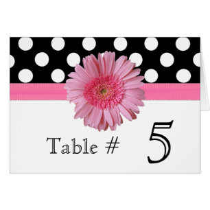 Polka-Punkt u. rosa Gerber Gänseblümchen-Wedding
