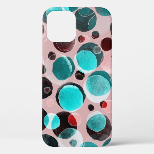 Polka Punkt Wasserfarbe, abstraktes Muster. Case-Mate iPhone Hülle (Rückseite)