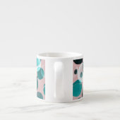 Polka Punkt Wasserfarbe, abstraktes Muster. Espressotasse (Rückseite)