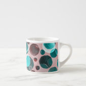 Polka Punkt Wasserfarbe, abstraktes Muster. Espressotasse (Rechts)