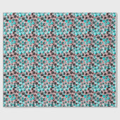 Polka Punkt Wasserfarbe, abstraktes Muster. Geschenkpapier (Flach)