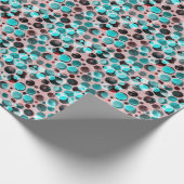Polka Punkt Wasserfarbe, abstraktes Muster. Geschenkpapier (Ecke)
