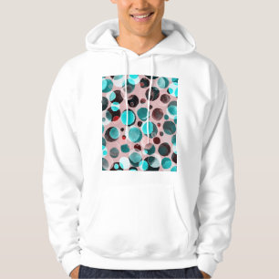 Polka Punkt Wasserfarbe, abstraktes Muster. Hoodie