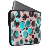 Polka Punkt Wasserfarbe, abstraktes Muster. Laptopschutzhülle (Vorne Rechts)