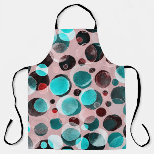 Polka Punkt Wasserfarbe, abstraktes Muster. Schürze