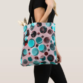 Polka Punkt Wasserfarbe, abstraktes Muster. Tasche (Von Nahem)