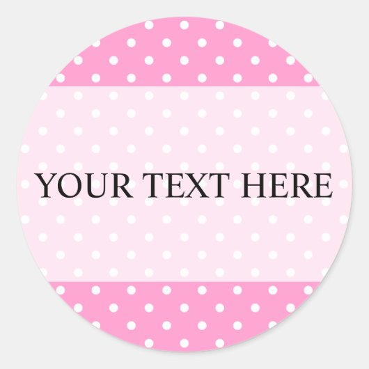 Polka-Punktaufkleber mit benutzerdefinierter Hinte Runder Aufkleber (Vorderseite)
