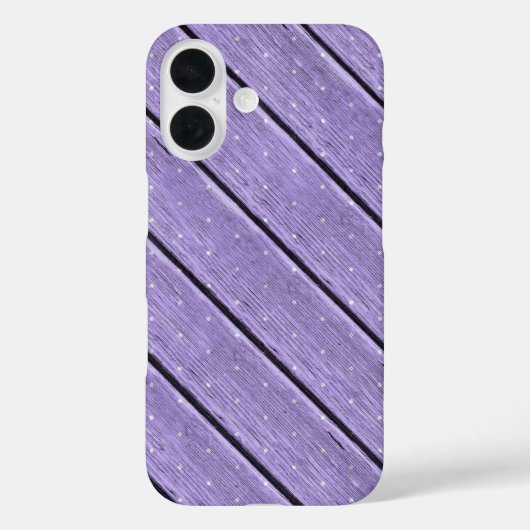 Polka-Punkte auf lila Holz Case-Mate iPhone Hülle (Rückseite)