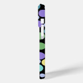 Polka-Punkte auf schwarz Case-Mate iPhone Hülle (Rückseite / Links)