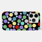 Polka-Punkte auf schwarz Case-Mate iPhone Hülle (Rückseite (Horizontal))