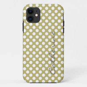 Polka-Punkte-Brauch für Mädchen, klassisch pastell Case-Mate iPhone Hülle