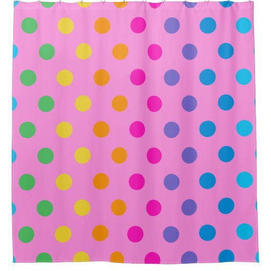 Polka-Punkte Duschvorhang (Vorderseite)