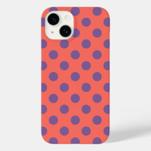 Polka-Punkte für Violette und lebende Korallen Case-Mate iPhone 14 Hülle