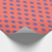 Polka-Punkte für Violette und lebende Korallen Geschenkpapier (Ecke)