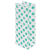 Polka-Punkte Geschenktüte Für Weinflaschen (Rückseite Schrägansicht)