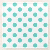 Polka-Punkte Glasuntersetzer (Vorderseite)