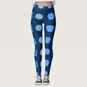 Polka-Punkte in Blau Leggings