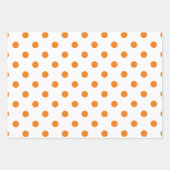 Polka-Punkte in Rot-Orange und Gelb Geschenkpapier Set (Vorderseite)