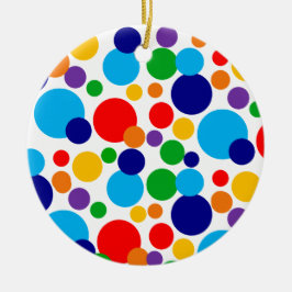 Polka Punkte Keramik Ornament