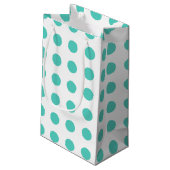 Polka-Punkte Kleine Geschenktüte (Rückseite Schrägansicht)