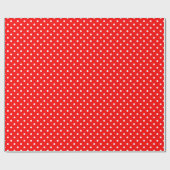 Polka-Punkte Muster rotes Papier Geschenkpapier (Flach)