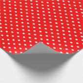 Polka-Punkte Muster rotes Papier Geschenkpapier (Ecke)