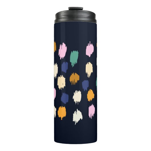 Polka-Punkte nahtloses Muster Thermosbecher (Vorderseite)