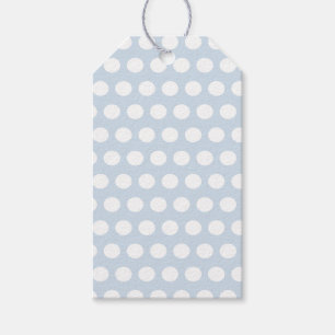 Polka-Punkte Pastellblaue Geschenkanhänger