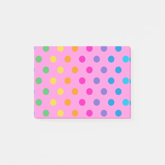 Polka-Punkte Post-it Klebezettel (Vorderseite)