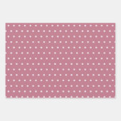 Polka-Punkte, Ross/Blau-Band. Pferdeschuhe, rosa Geschenkpapier Set (Vorderseite)