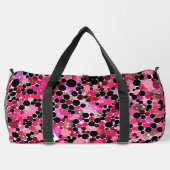 Polka-Punkte schwarz und rosa Duffle Bag (Rückseite)