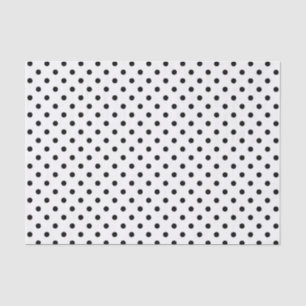 Polka-Punkte schwarz-weiße Punkte im Retro-Modus Seidenpapier