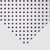 Polka-Punkte | schwarz-weiße Punkte im Retro-Modus Seidenpapier (Ausschnitt)