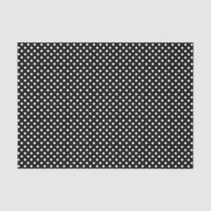 Polka-Punkte schwarz-weiße Punkte im Retro-Modus Seidenpapier